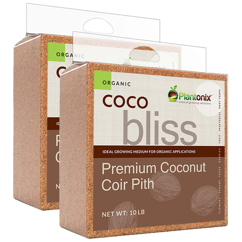 Two blocks of 10lb Plantonix coco coir.