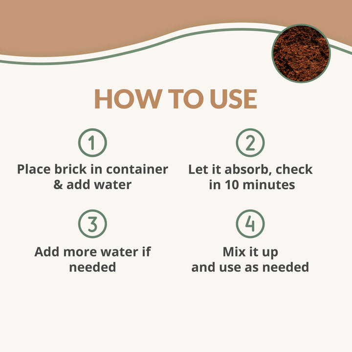 Coco Bliss 10 Lb Coco Coir Block - Soil Amendment | Plantonix