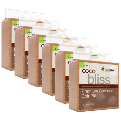 Six ten pound blocks of premium coconut coir pith. 
