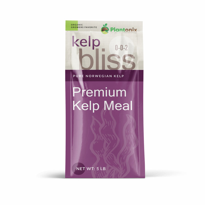 A five pound bag of premium kelp meal. 