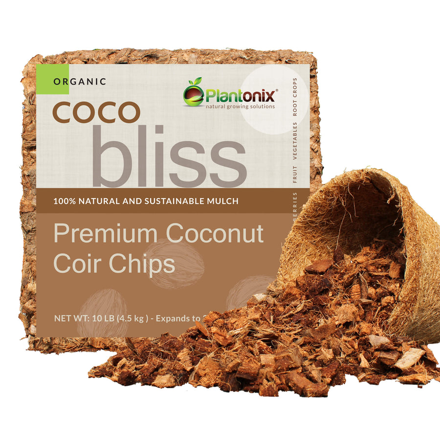 Coco Bliss Chips - 10 lb Coconut Husk Chips | Plantonix