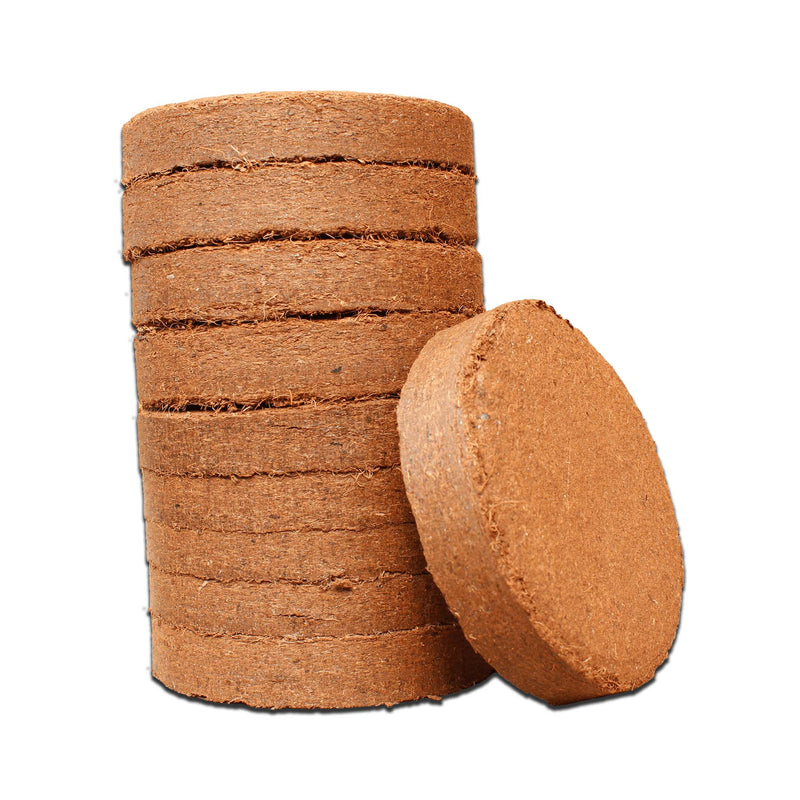 Plantonix Coco Bliss coco coir discs stack.