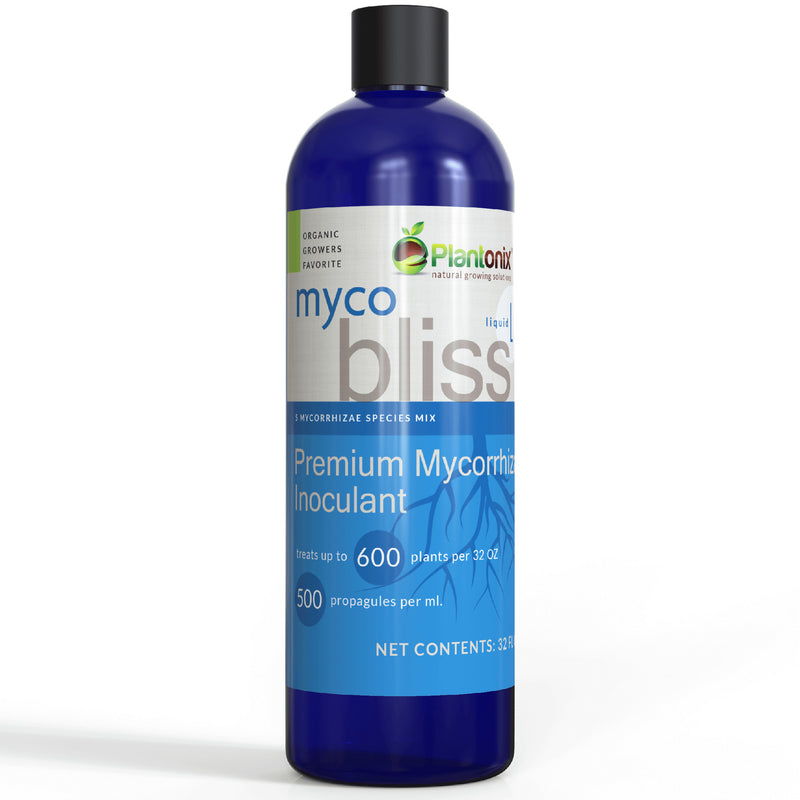 A thirty two ounce bottle of premium mycorrhizal inoculant. 
