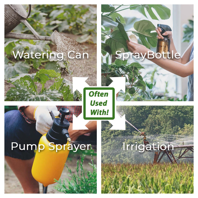 Neem Bliss neem oil can be diluted and used with: a watering can, a spray bottle, a pump sprayer, or in irrigation.